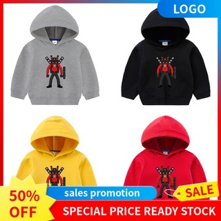 Dingyuan titan tv man step by step skibidi toilet áo khoác hoodie đơn giản trẻ em nam nữ