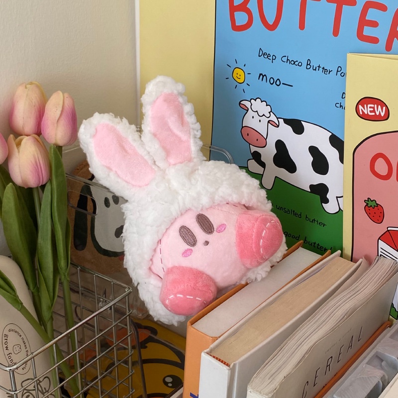 Búp Bê kirby Tai Thỏ Bằng Lông Nhung Dễ Thương Xinh Xắn