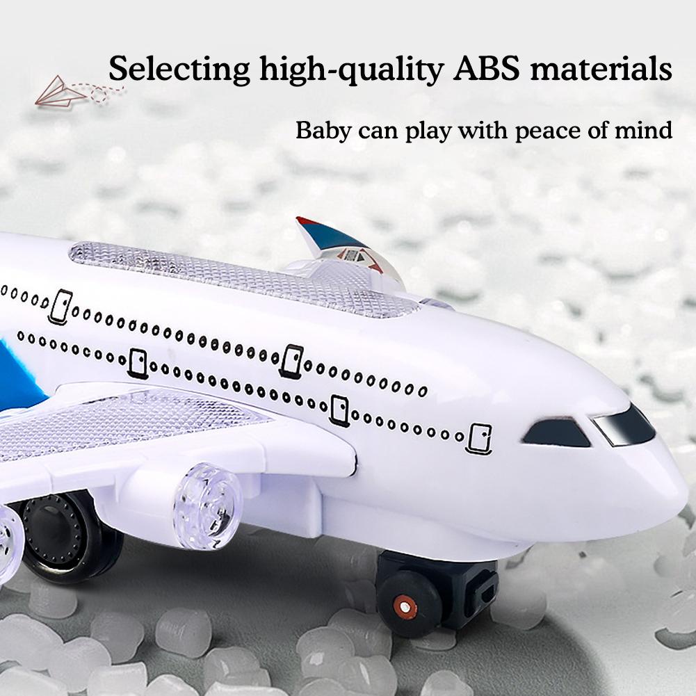 Máy Bay Đồ Chơi Phát Nhạc Và Đèn Chiếu Sáng Cho Trẻ Em a8u0