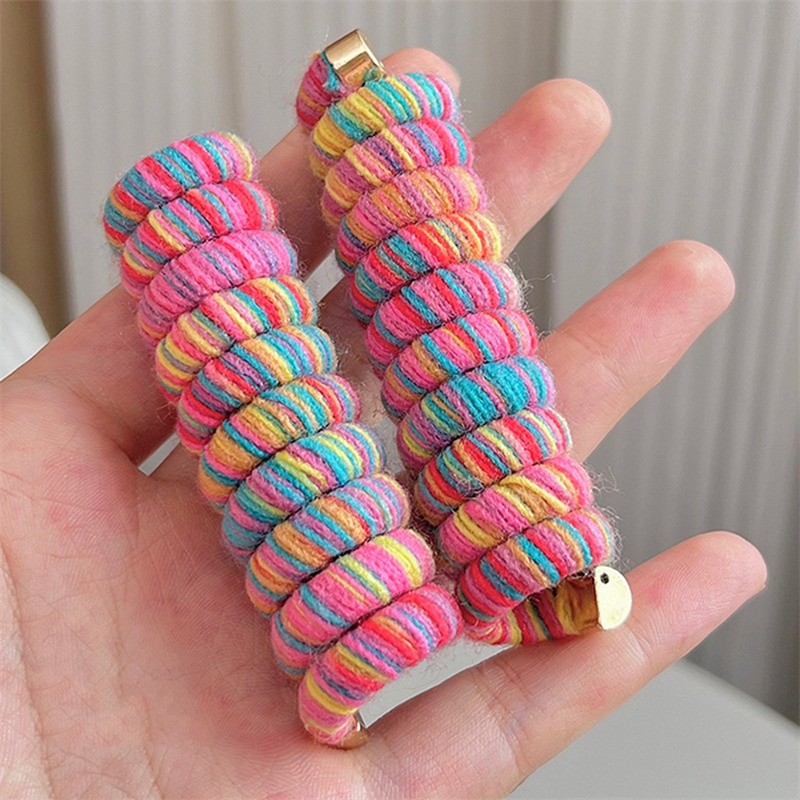 Băng Đô Len Dáng Thẳng Màu Cầu Vồng Thời Trang Mới 2023