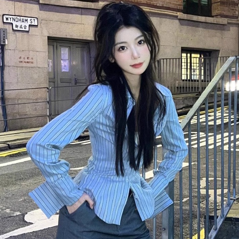 Áo Sơ Mi Nữ Dài Tay Cổ Bẻ Thời Trang Hàn