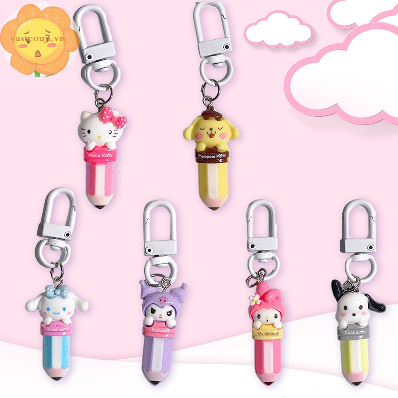 Vastji Móc Chìa Khóa Xe Hơi Hình sanrio hello kitty melody pochacco cinnamoroll kuromi Dễ Thương vn
