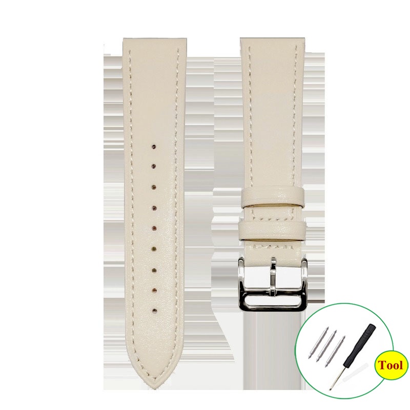 Dây Đeo Tay Thay Thế 20mm 22mm Bằng Da Phối Khóa Inox Mềm Nhiều Màu Cho Đồng Hồ Thông Minh