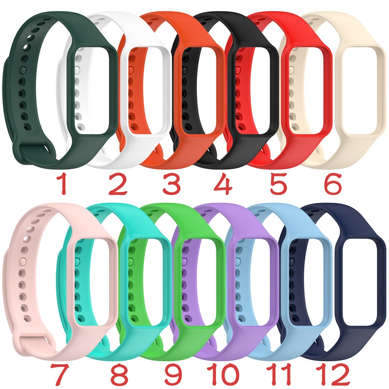 Xiaomi Smart Band 8 Active Dây Đeo Thay Thế Chất Liệu Silicon Màu Trơn Cho xiaomi smart band8 active dây đeo