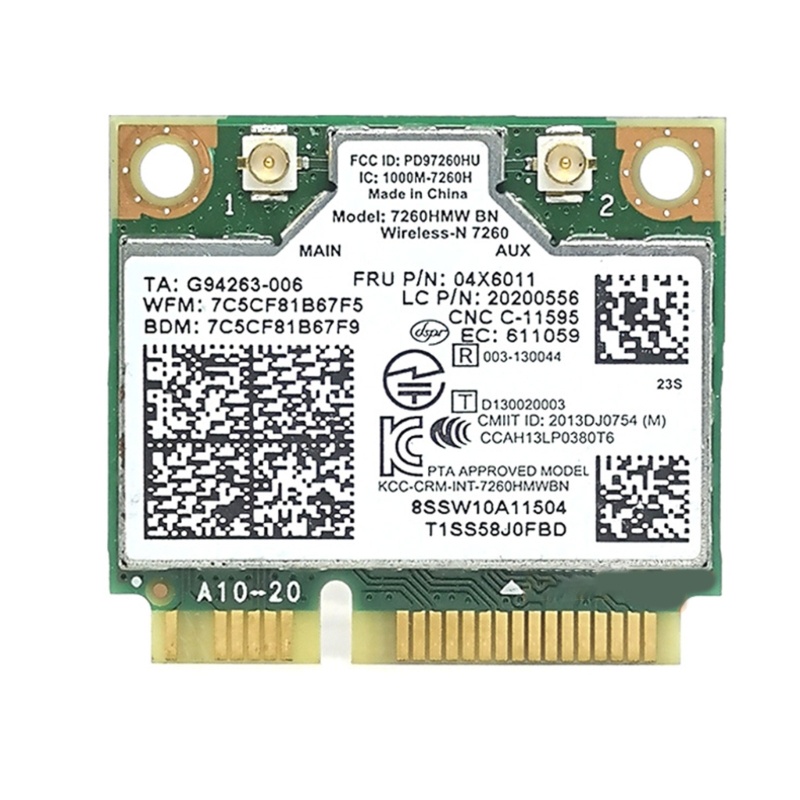 Card Mạng wifi shas 7260hmw 04x6011 Cho laptop k4350 k4250 b5400 m5400 m4400s