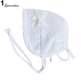 Mũ rộng vành cotton lanh dễ thương cho bé từ 5-24 tháng tuổi