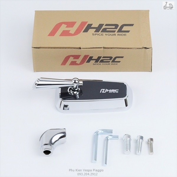Gương H2C CNC cao cấp Đủ Màu Xiken Cho Vespa Honda Yamaha Hàng Cao Cấp cho mọi loại xe