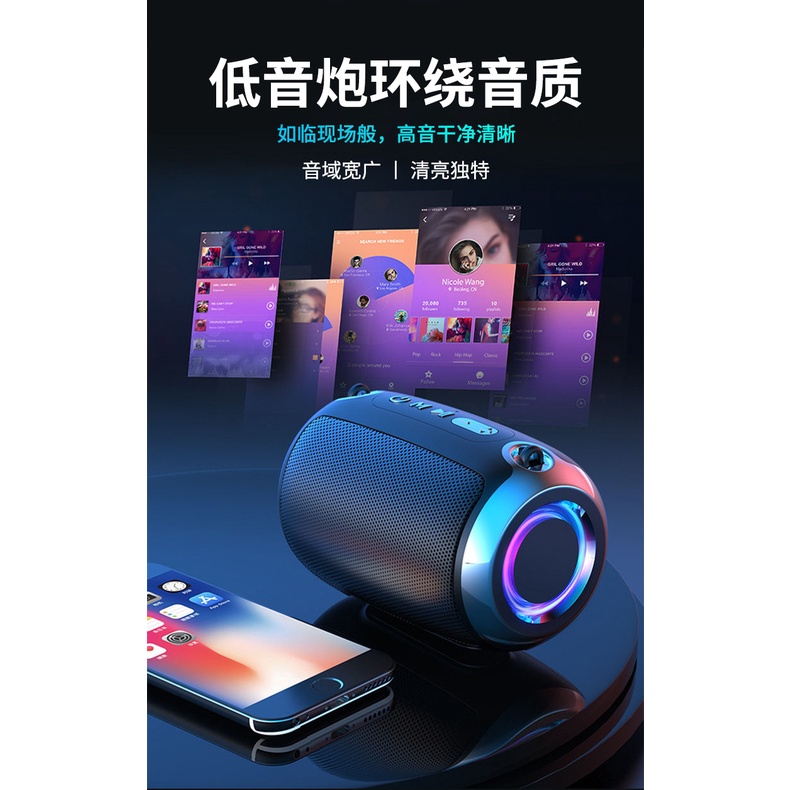 Loa bluetooth Không Dây Âm Thanh hifi Hỗ Trợ Thẻ Nhớ Sáng Tạo