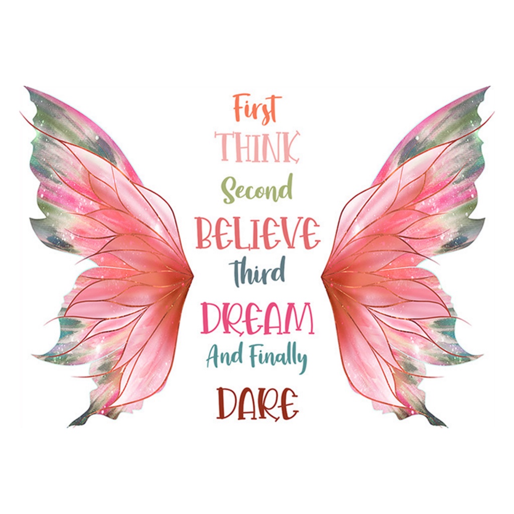 Đồ Chơi Bất Ngờ Độc Đáo Cho Bé| Sticker Dán Tường Tự Dính Chống Thấm Nước Hình Đôi Cánh Màu Hồng Trang Trí Nhà Cửa