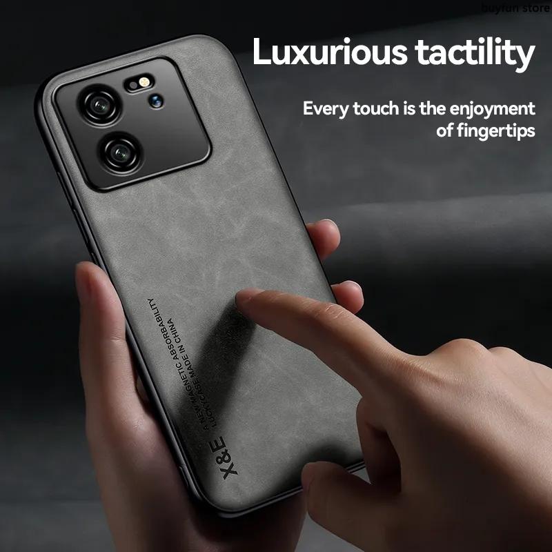Luxury Retro Leather Case for Xiaomi 13T 12T Mi 11t Pro 10t Mi13t 5G Soft Silicone+PC Shockproof Phone Back Cover