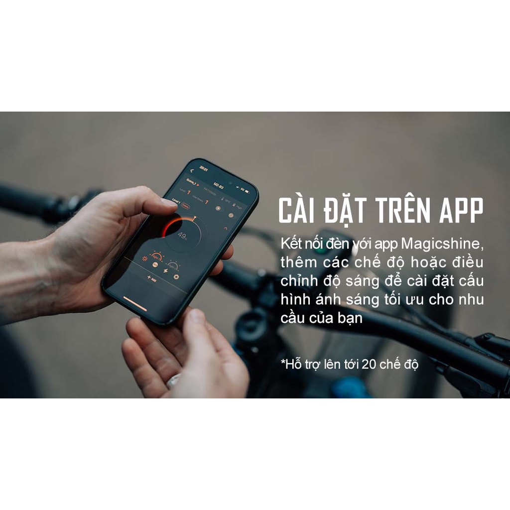 Đèn xe đạp MAGICSHINE RAY2600B sáng 2600 lumen pin 6700mAH
