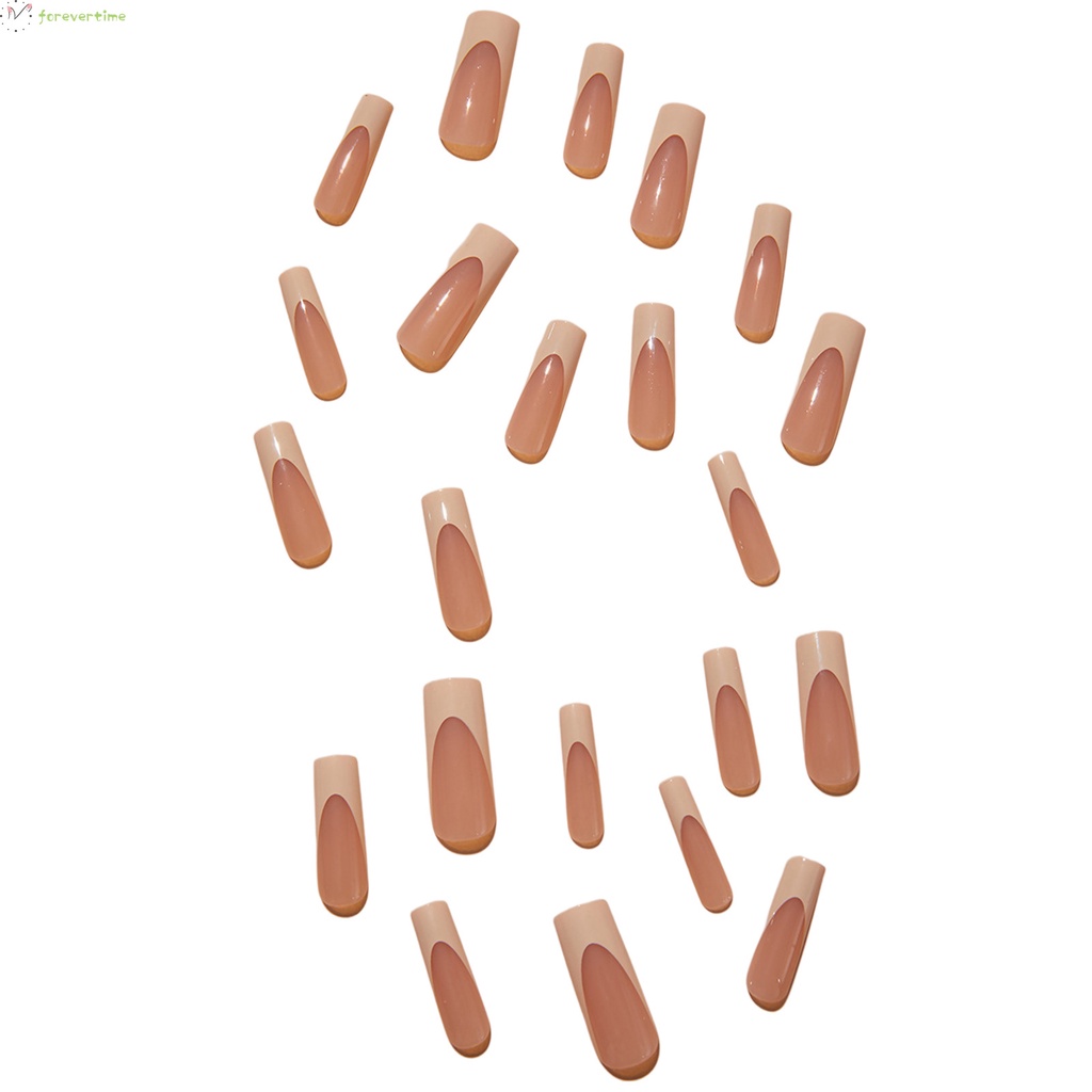 Móng Tay Giả Hình Vuông Dài Chống Thấm Nước Phong Cách Pháp