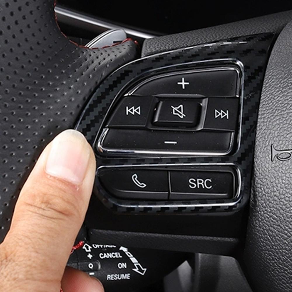 Bộ 1 / 2 / 3 Miếng Dán Trang Trí Vô Lăng Xe Hơi Bằng Sợi carbon Cho mg zs Eva hs mg6 mg5 ezs 2018-2021 g7s3