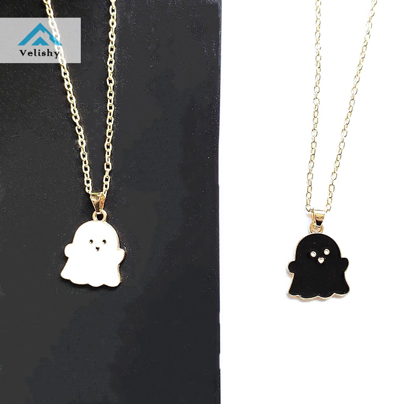 Velish Dây Chuyền Mặt Hình Ma Dễ Thương Cho Cặp Đôi