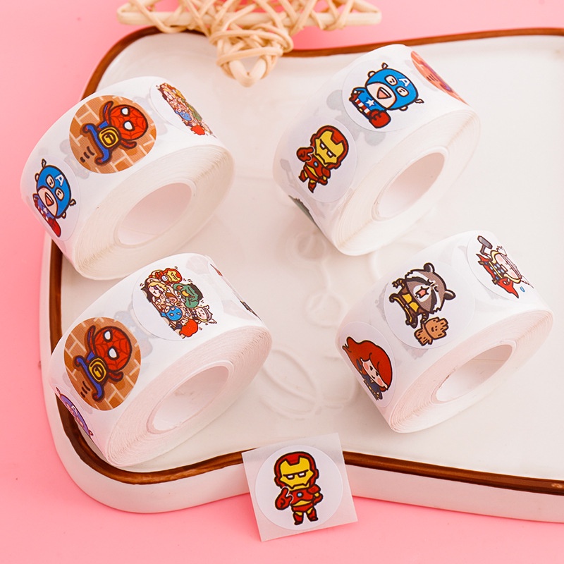 500 Miếng Dán Hình avengers Trang Trí Mũ Bảo Hiểm Xe Đạp