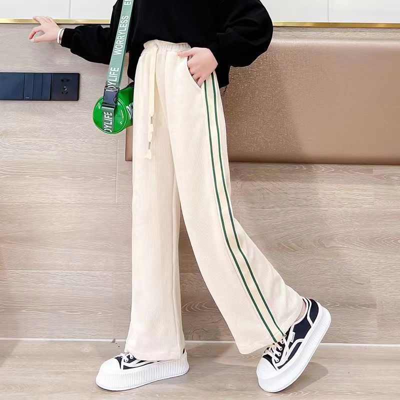 IQ Angel  Quần ống rộng Dáng Suông Phong Cách Hàn Quốc Cho Bé Gái