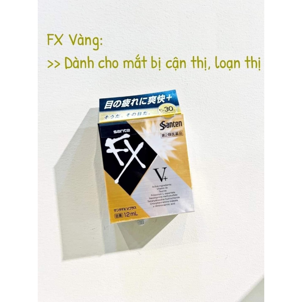 Nước Nhỏ Mắt Fx Neo Đen, Vàng + Sante