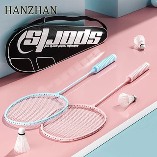 【HANZHAN】Bộ Vợt Cầu Lông Lông Tay Cầm Lông Vũ Độ Đàn Hồi Cao Bền Cao Cho Người Lớn