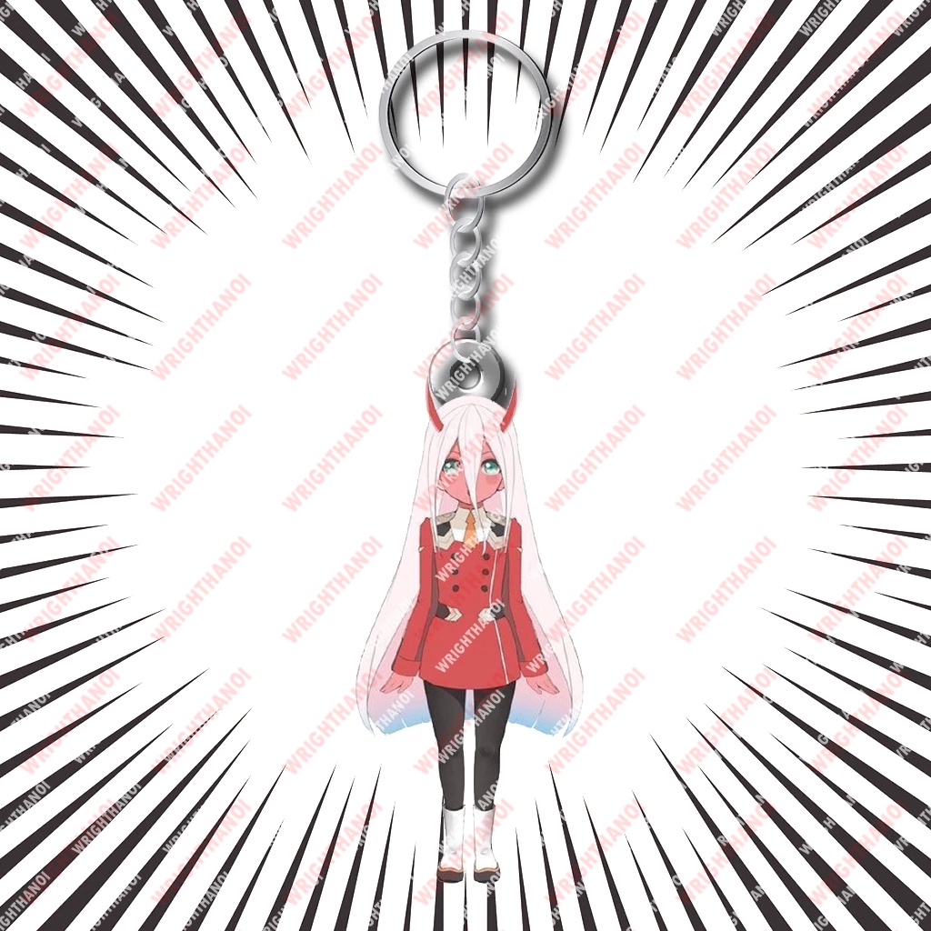 Móc khoá các nhân vật Darling in the franxx zero two Anime Manga Nhật Bản Phụ Kiện Trang Trí Túi xách Balo