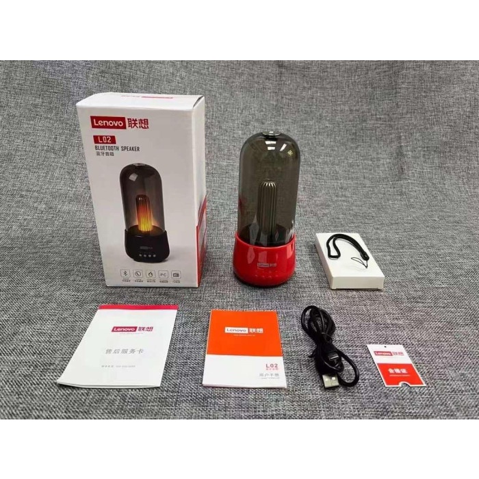 Loa bluetooth Không Dây Âm Thanh Siêu Trầm lenovo l02 50 Có Đèn Led Chất Lượng Cao
