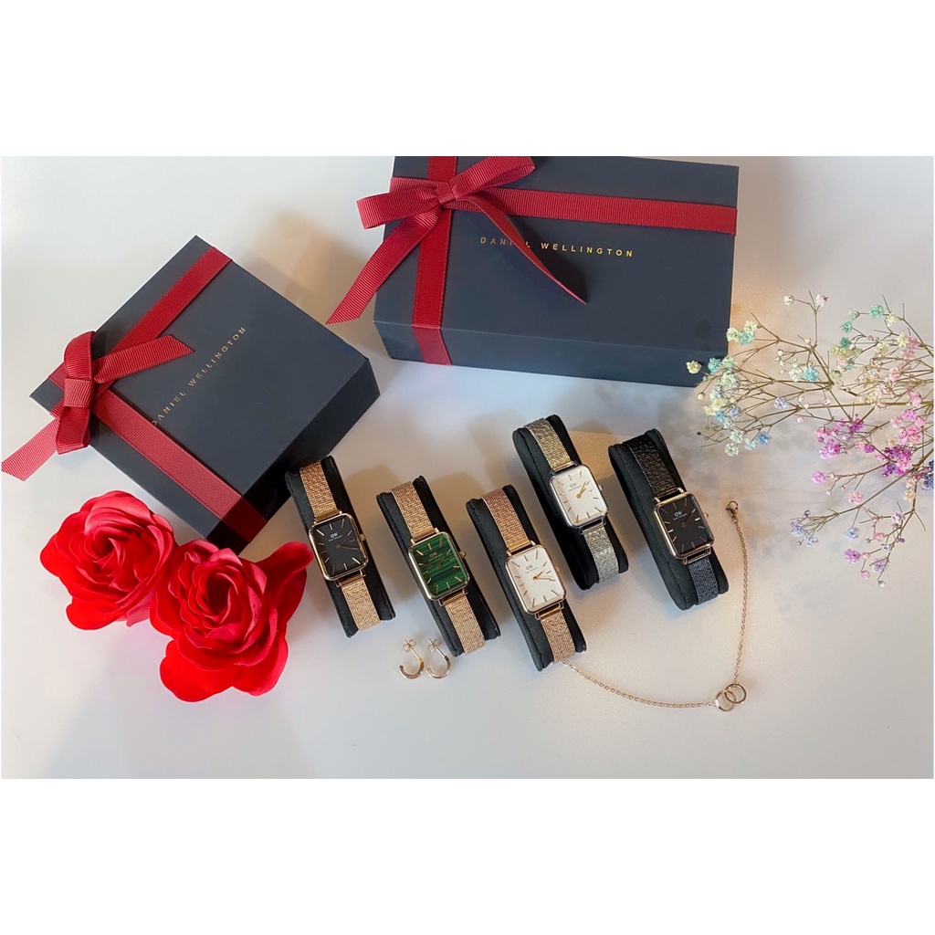 Đồng Hồ Nữ Daniel Welington Nữ QUADR.O PRESSED Dây Mesh 20x26mm - Danielwatchstore.