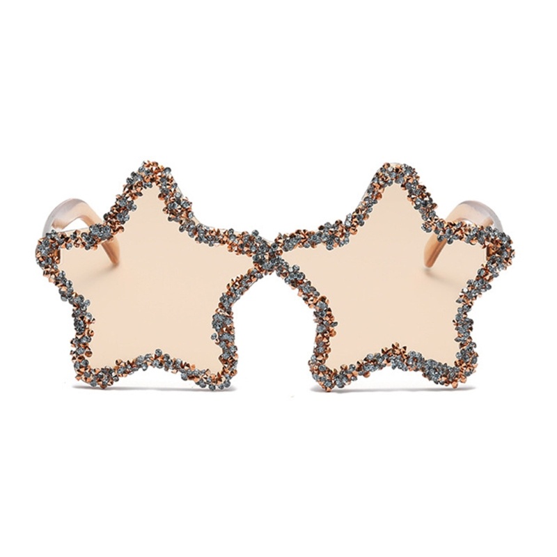 Xy Kính Mát oversize Hình Ngôi Sao Đính Đá Vui Nhộn Thời Trang Cho Nam Và Nữ