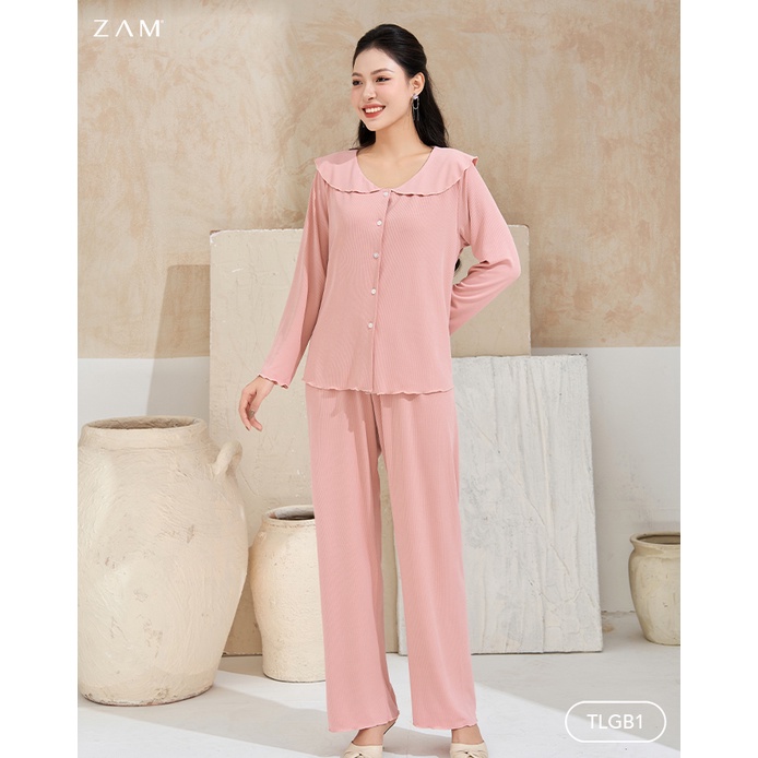 BỘ NGỦ SHE BY ZAM - TLGB1 - LEN GÂN BÈO HỒNG