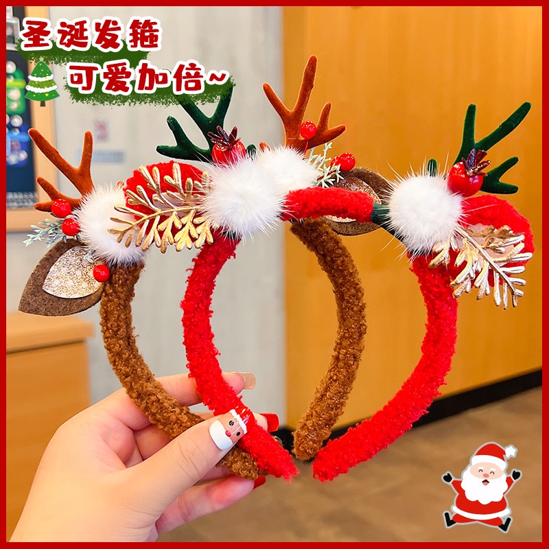 Băng Đô Cài Tóc Hình Sừng Hươu Giáng Sinh