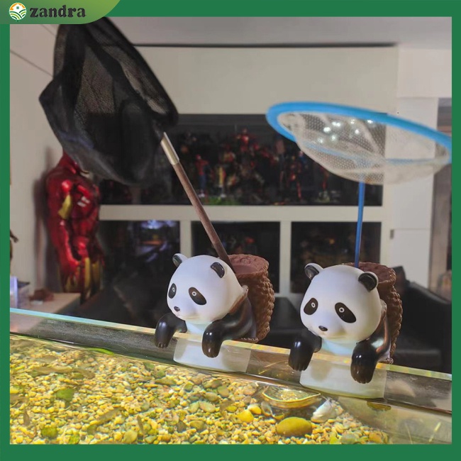 Gấu Trúc Nhân Tạo Bằng Nhựa resin Trang Trí Bể Cá