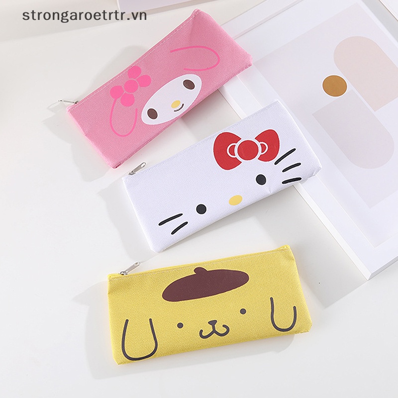 Bóp Viết Vải canvas In Hình kuromi cinnamoroll Dễ Thương