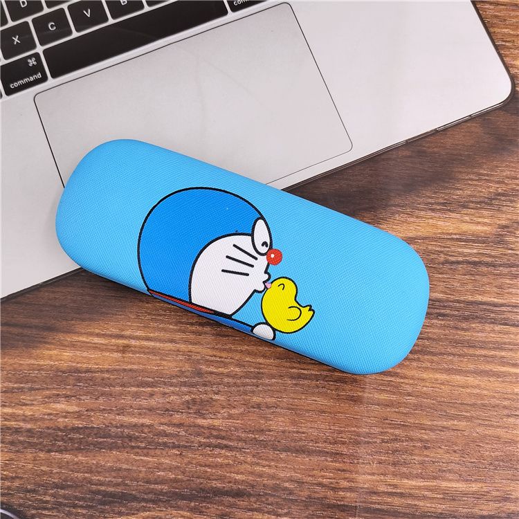 Hộp Đựng Mắt Kính Hình Mèo Máy doraemon Hoạt Hình Màu Xanh Dương Dạng Nén Nhỏ Gọn Giá Trị Cao ins Cho Bé Trai Và Bé Gái
