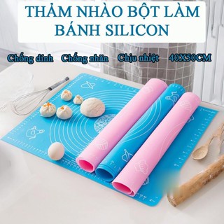Tấm thảm lót nhào bột, trộn bột silicon chống dính, trượt làm bánh sữa chua, bao, quy, gạo, trân châu- thảm silicon