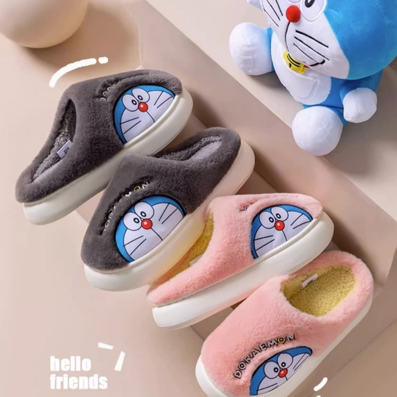 Dép Bông Đi Trong Nhà Giữ Ấm Mùa Đông Hình doraemon Cho Bé Gái Dép Đi Trong Nhà Mềm Mại Họa Tiết Hoạt Hình Dễ Thương Cho Cặp Đôi