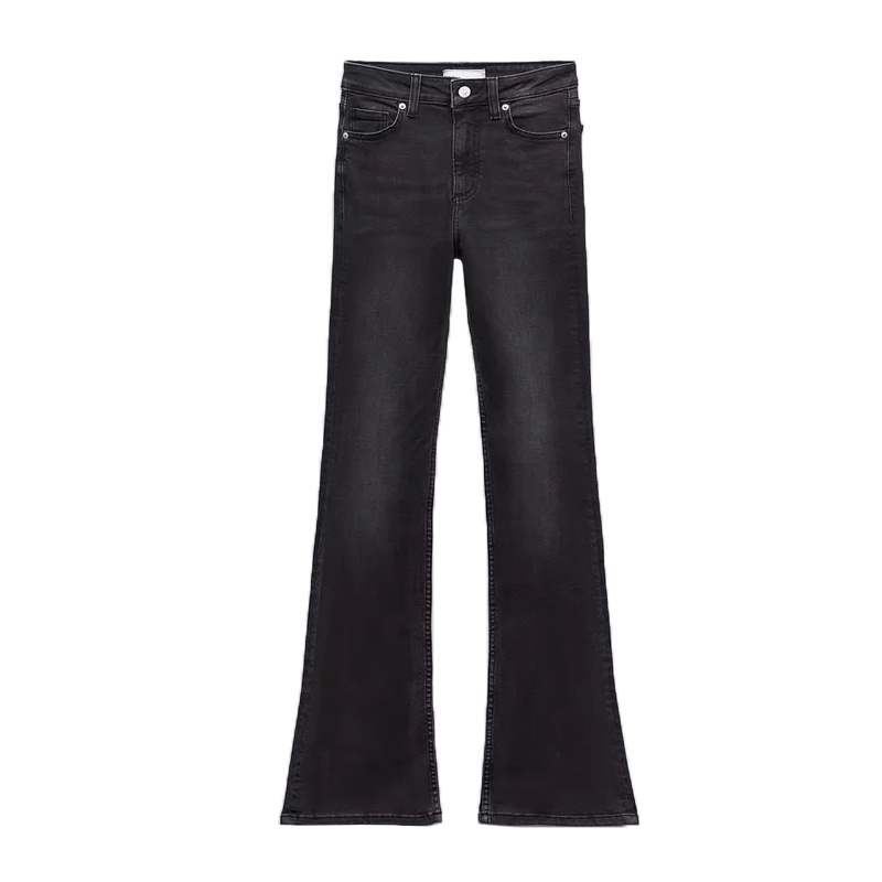 Zara Quần jeans Ống Loe Lưng Cao Thời Trang Mùa Thu Dành Cho Nữ 0541243