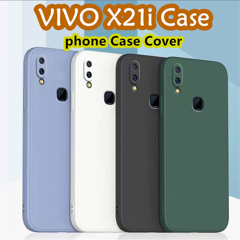 Ốp Điện Thoại Silicon Màu Trơn Đơn Giản Cao Cấp Cho vivo x21i