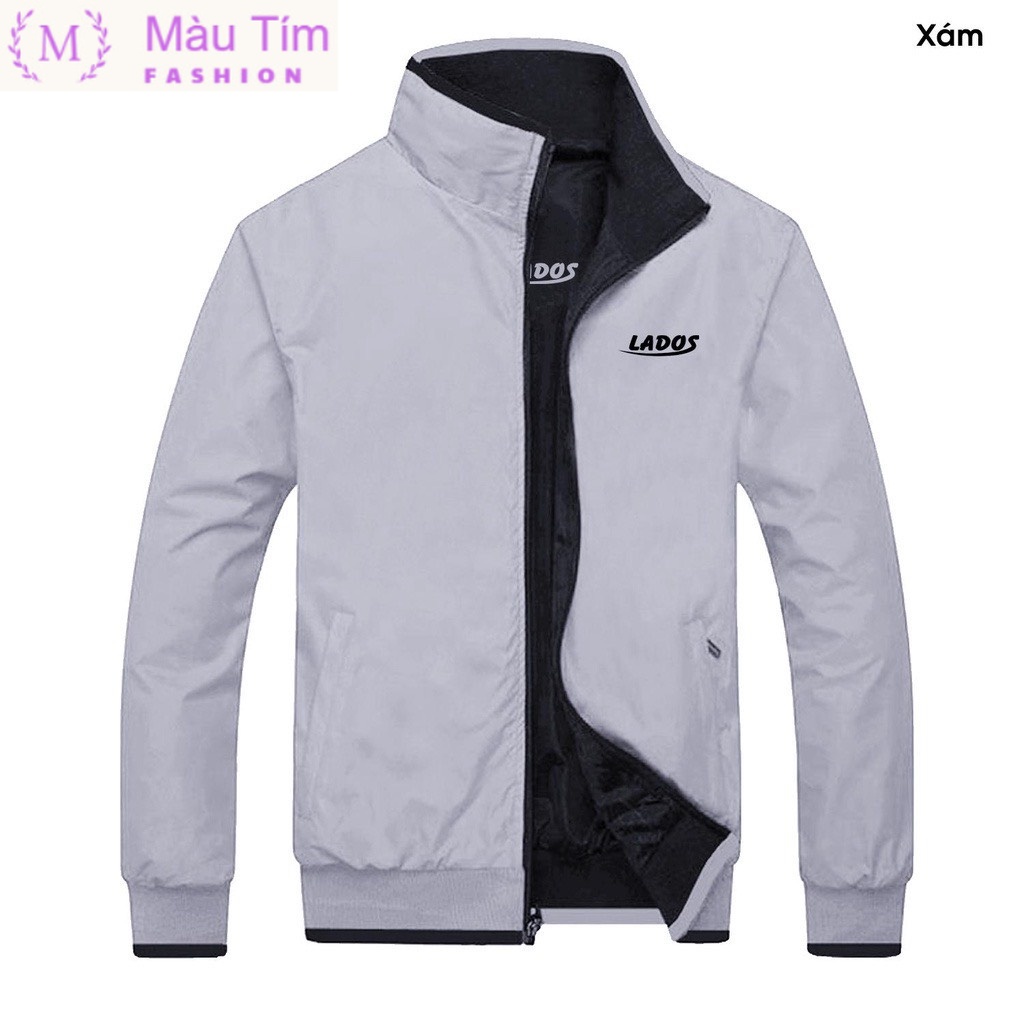 Áo Khoác Dù 2 Mặt Cao Cấp Với Chất Liệu Vải Dày Dặn Form Rộng Áo Có In Chữ LADOS Màu Tím Fashion