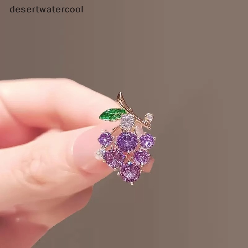 Dcvn Ghim Cài Áo Hình Chùm Nho Màu Tím Nhạt Cho Nữ