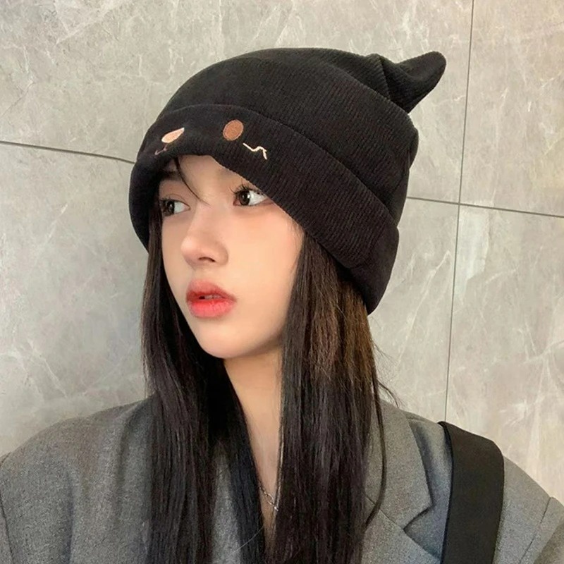 Dễ Thương Mũ Len Tai Mèo Đáng Yêu Giữ Ấm Mùa Đông Cho Nữ