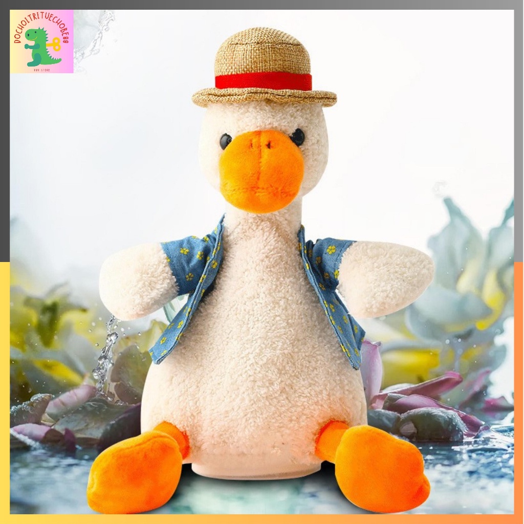 Đồ chơi vịt nhại giọng, vịt nhồi bông biết nói, vịt đồ chơi thông minh cho bé