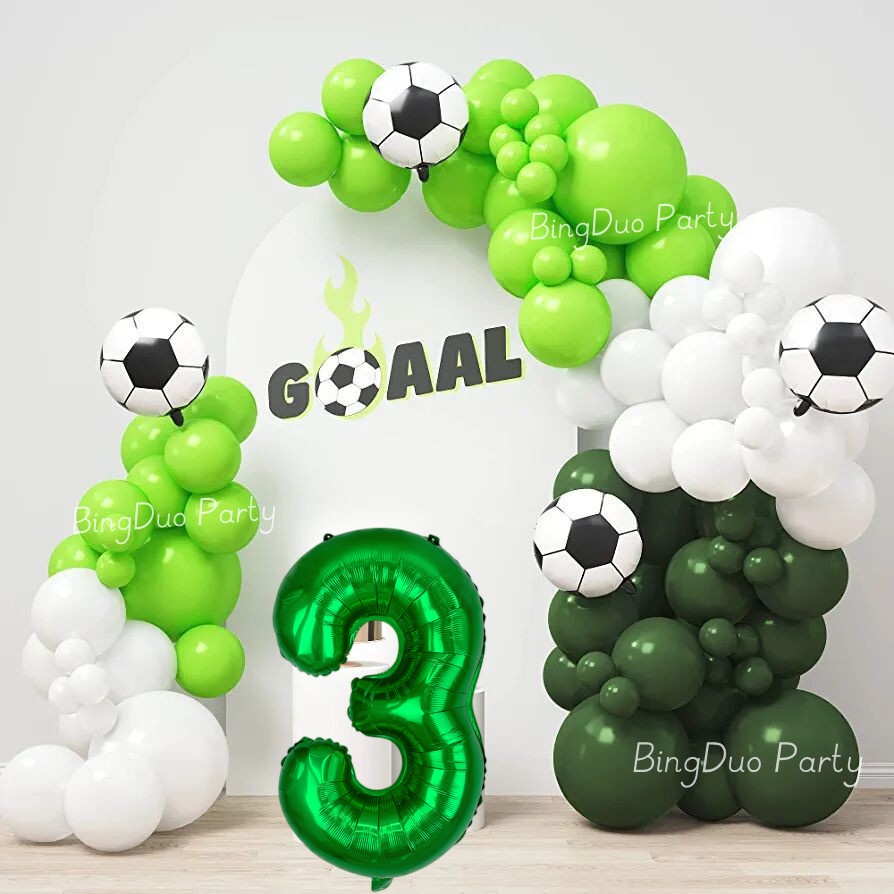Bóng Đá Chủ Đề Bóng Đá Bóng Vòng Hoa Vòm Bộ 32 Inch Xanh Số 18 Inch Bóng Đá Bóng Tròn Cho Bé Tắm Bé 
