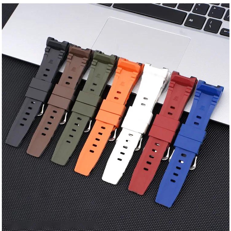 Dây Đeo Cao Su Họa Tiết Rằn Ri Cho Đồng Hồ casio gst-w300g gst-w300 gst-s300g gst-s300 gst-w100g