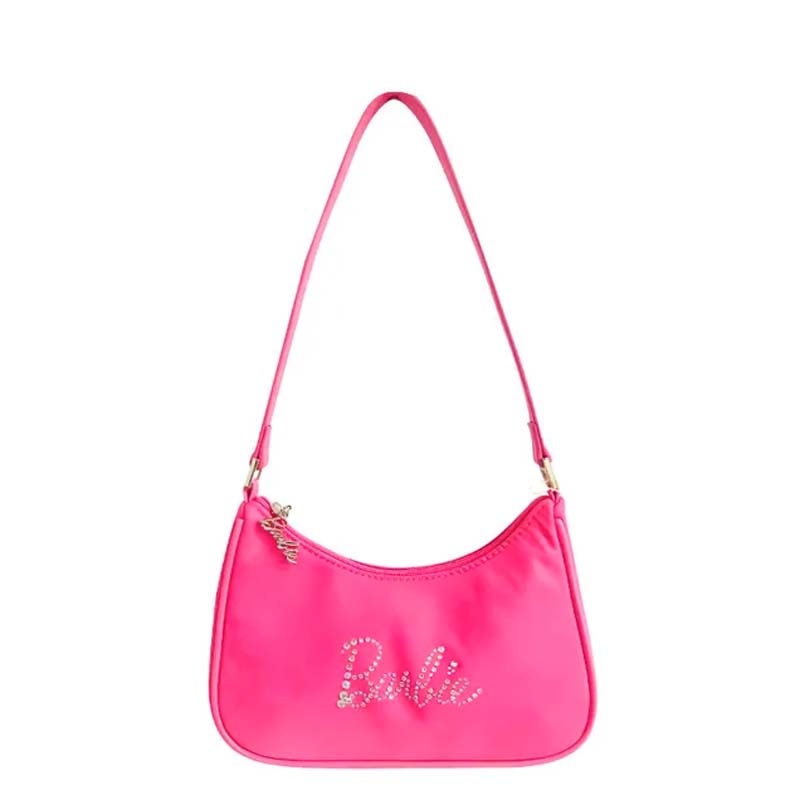 Túi Đựng Điện Thoại Bằng Da pu Màu Hồng / Đen Dung Tích Lớn Hình Búp Bê barbie