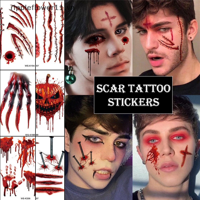 Hình Xăm Dán Kinh Dị Trang Trí halloween