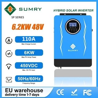 Biến tần độc lập 6200w 48v áp cao 55v-450v sạc mppt 110a sp-4200- sp-7000-48v-7000va/6200w