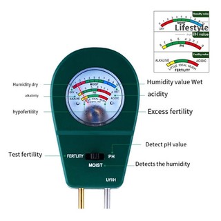 Máy Đo Độ ph Đất Trồng Cây 3 Trong 1 ly101