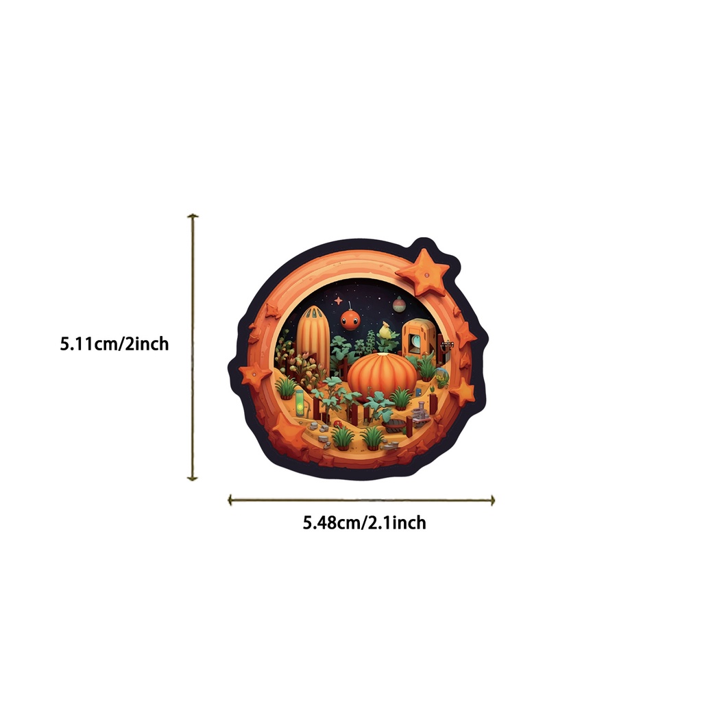 50 Miếng Dán Hoạt Hình Chống Nước Trang Trí Mũ Bảo Hiểm Xe Đạp