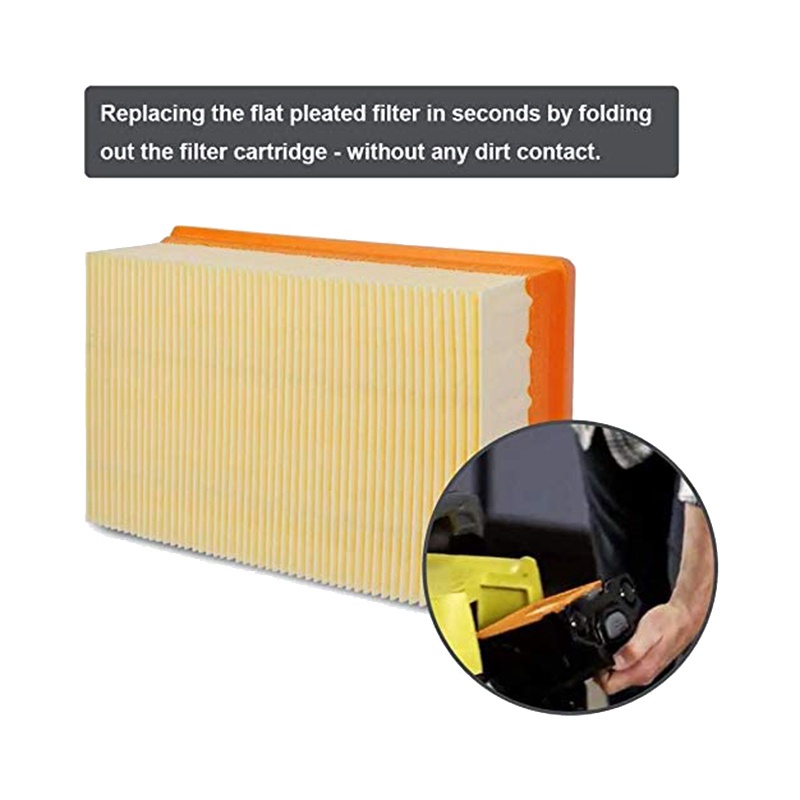 Set 12 Túi Đựng Máy Hút Bụi + 1 Tấm Lọc Phẳng Đa Năng Cho karcher wd4 wd5 Và wd6