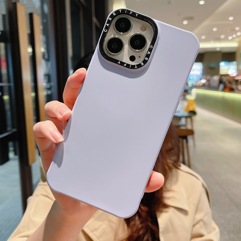 Ốp Điện Thoại silicone tpu Mềm Màu Trơn Cho iphone 15 11 12 13 14 plus pro max