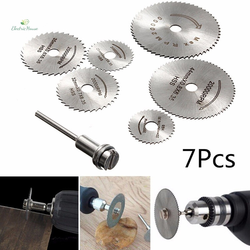 Bộ 7 Lưỡi Cưa Tròn Bằng Thép Gió hss Chuyên Dụng