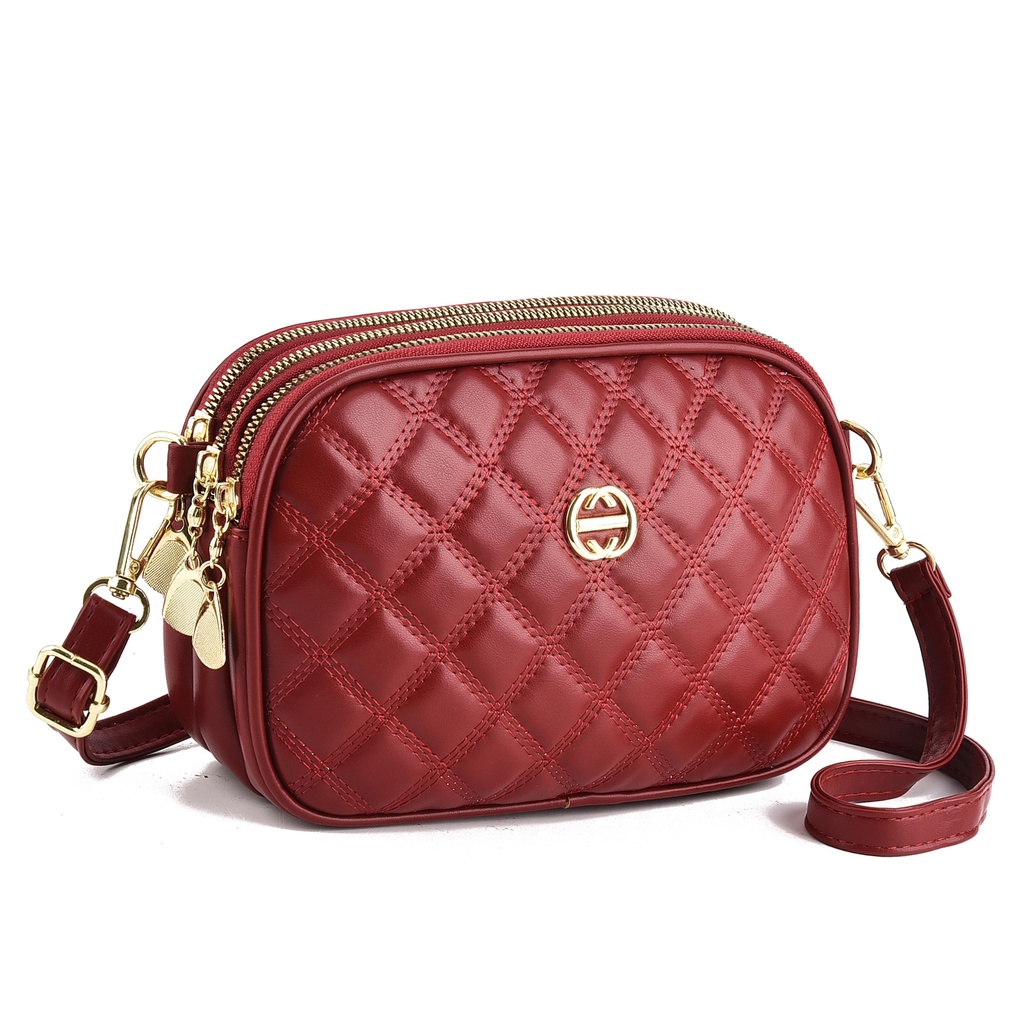 Ielgy Túi Đeo Chéo Đựng Máy Ảnh Đính Kim Cương Đen Sang Trọng